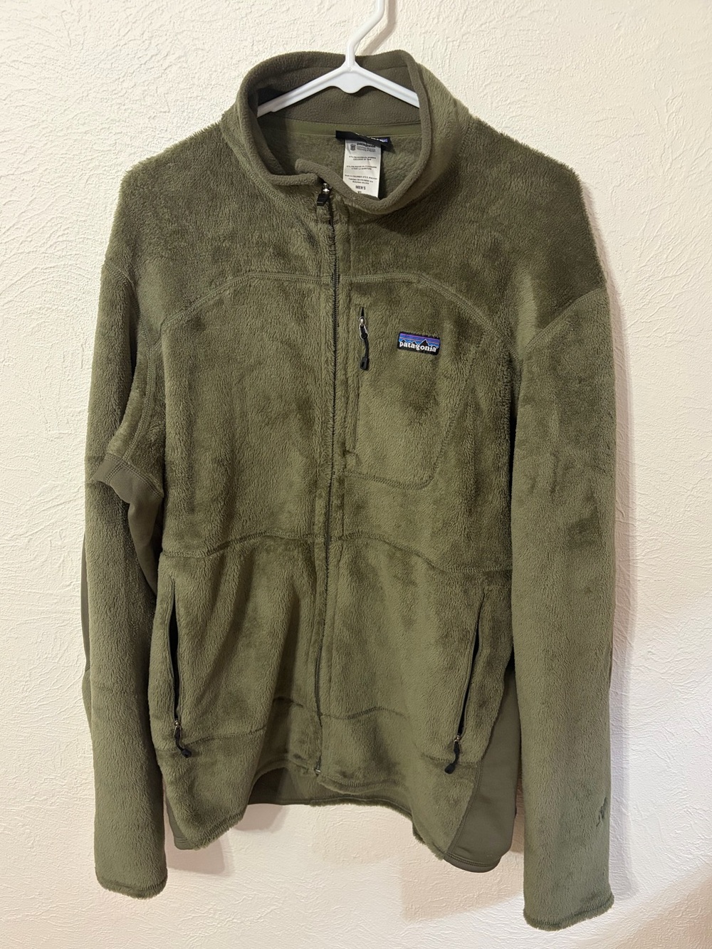 Patagonia Olive Green Full-Zip Lightweight Fleece Jacket